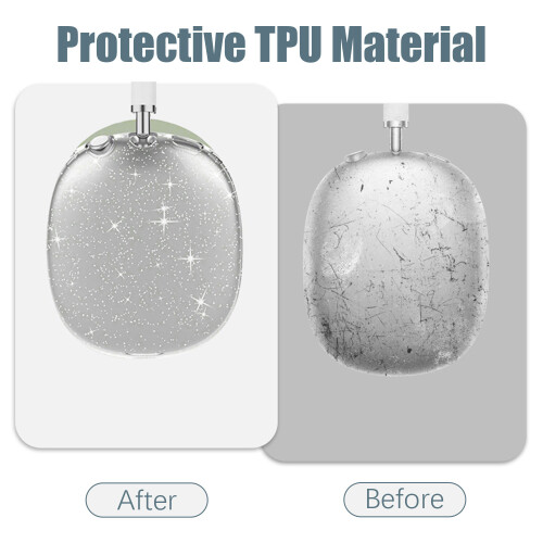 Glitzernde transparente TPU-Hülle für AirPods Max 1