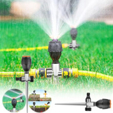 Garden Sprinkler 360 Automatic Rotating Lawn Sprinkler Set, Adjustable Zinc Water‑Saving Irrigation for Yard (2PC)
