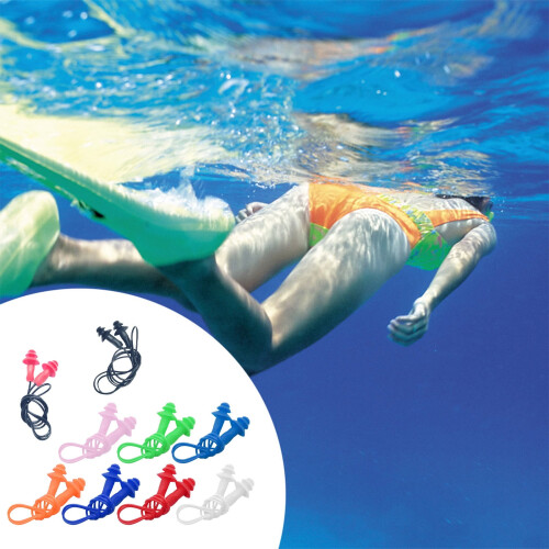 Swimming Earplugs Soft Silicone Wired 2 pcs 2