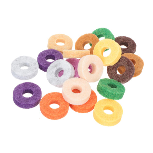 20 Pack Drum Cymbal Felt Pads with Scratch Protection for Stable Performance and Random Colors