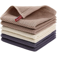 Red Cotton Face Towel 34x34 Thickened Waffle Hand Towel for Adults Quick Dry Honeycomb Texture