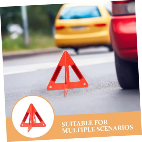 5pcs Emergency Warning Triangle Set, Foldable Reflective Roadside Safety Signs for Car Breakdown 2