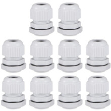 M22 Waterproof Nylon Cable Glands 7‑12mm IP68 Seal for Outdoor Electrical Enclosures 10pcs