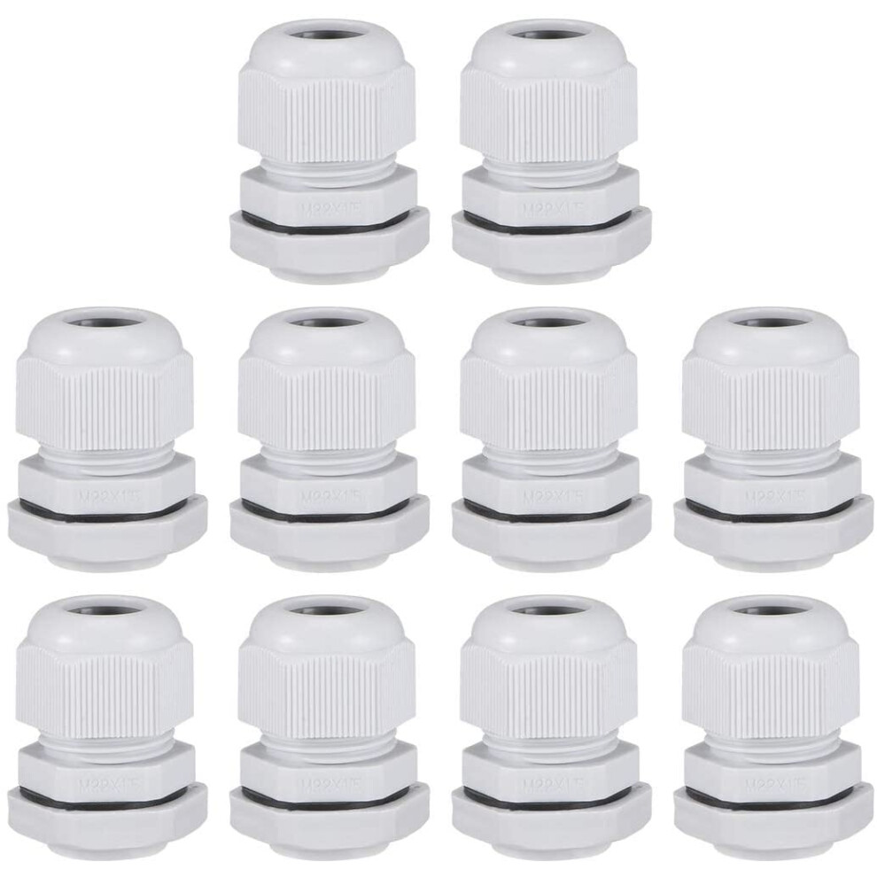 M22 Waterproof Nylon Cable Glands 7Â12Mm Ip68 Seal For Outdoor Electrical Enclosures 10Pcs 9073542258803