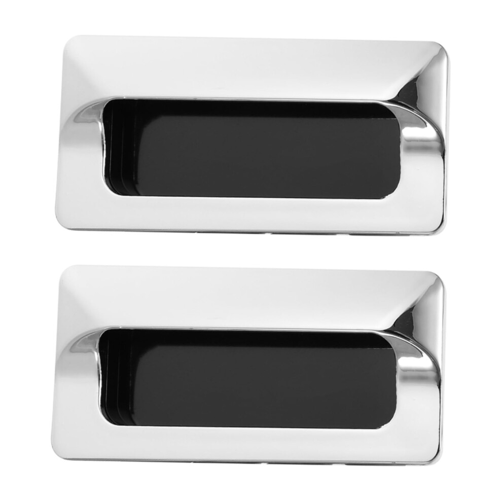 2Pcs Zinc Alloy Recessed Cabinet Pull Handles Set, Spacesaving Flush Design For Wardrobe Doors 9310869650485