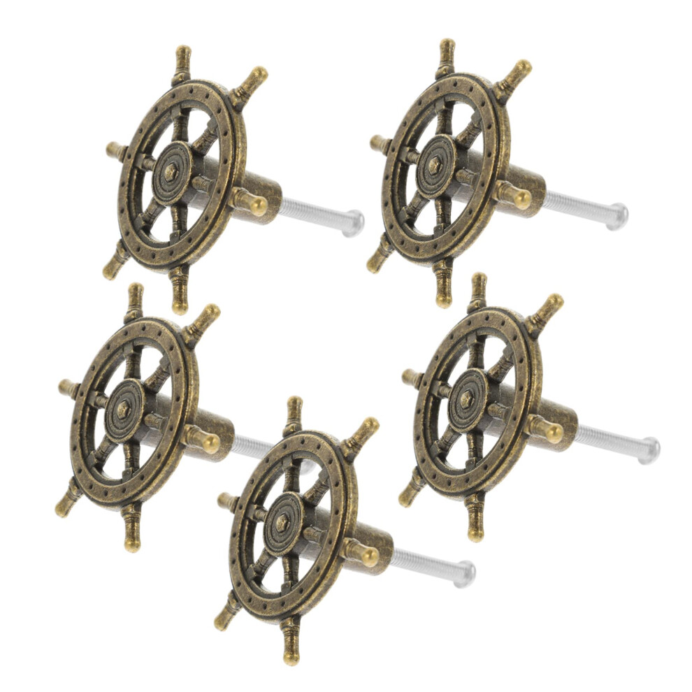 5Pcs Vintage Cabinet Knobs And Drawer Pulls For Dresser, Ergonomic Durable Modern Style 9310869650614
