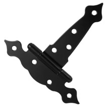 Heavy Duty Barn Door Hinges Matte Black Wrought Iron Gate Hinges for Smooth Pivot and LongLasting Durability