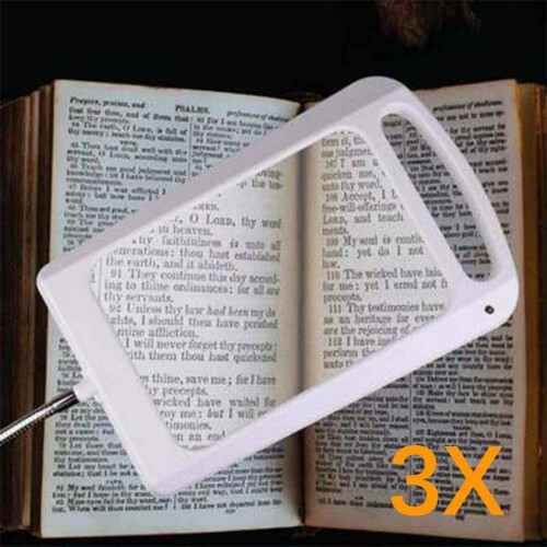3X LED Desktop Magnifier with Hands  Rotating Rectangular Lens for Crafts, Reading, and Jewelry 1