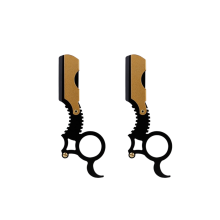 Dos maquinillas de afeitar manuales de acero inoxidable para hombre, compatibles entre sí. Oferta: cuchillas no incluidas (color dorado).