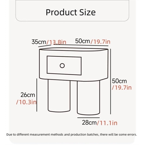 Solid Wood Nightstand with Quiet Drawer Operation, Compact Brown Bedside Table for Bedroom Storage 1