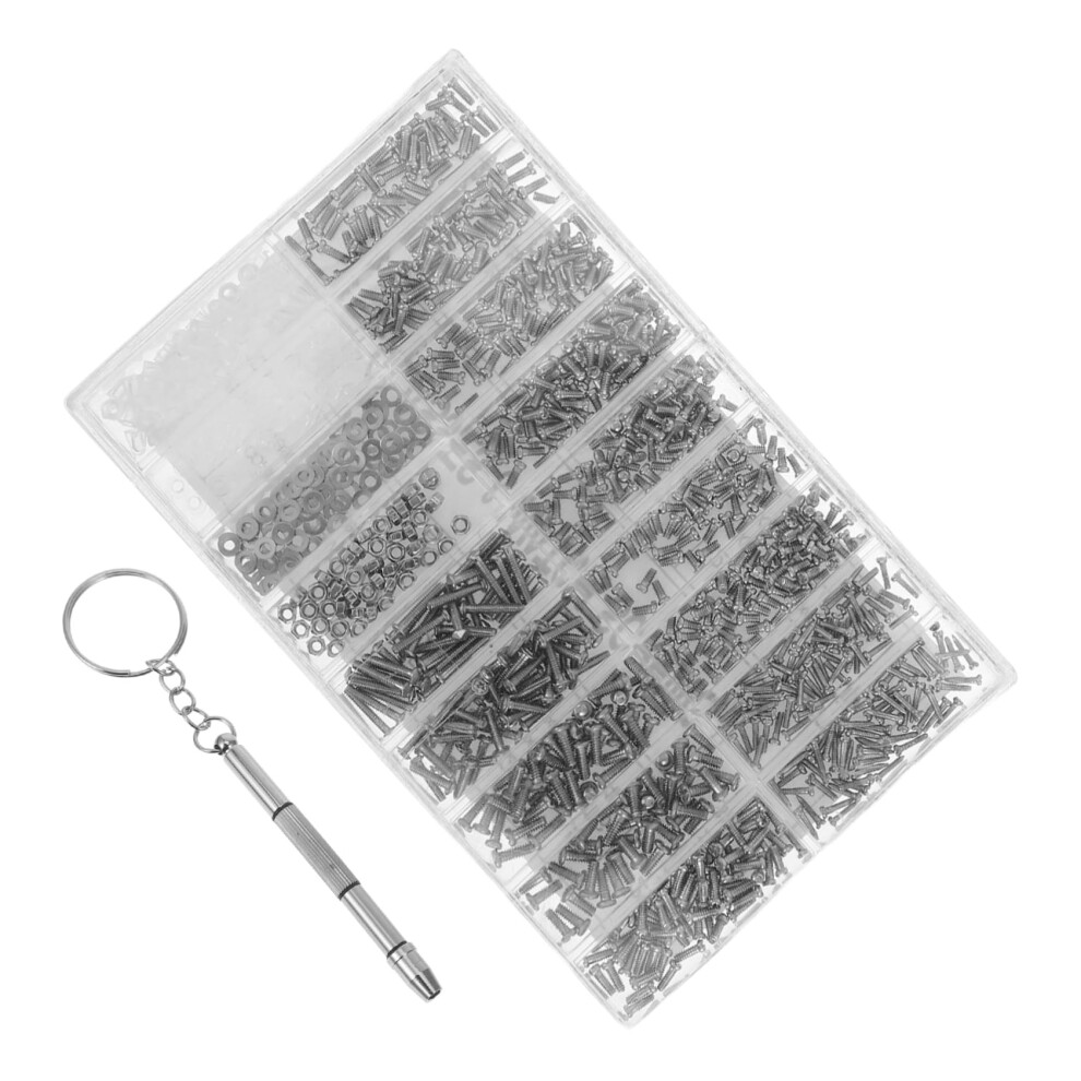 Eyeglass Screws Kit 1000Pcs Stainless Steel Assortment For Glasses And Watch Repairs 9310869651024