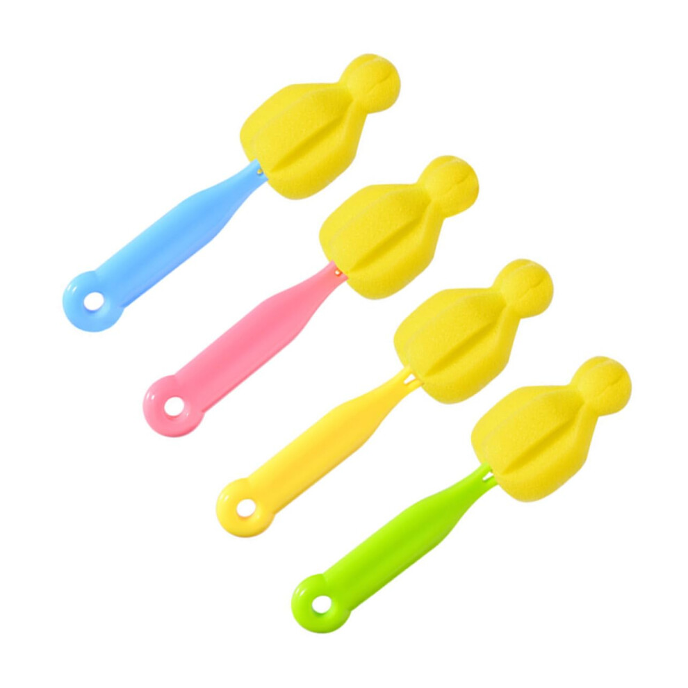 Pacifier Cleaning Brush Set 12Pcs Soft Sponge Baby Bottle Nipple Brush Gentle Deep Cleaning Green/Yellow
