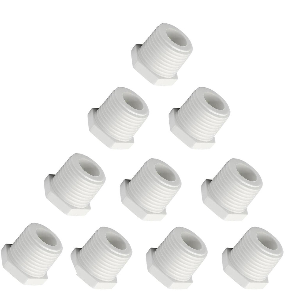 Rv Water Heater Drain Plug 1/2 Inch Pvc For Camper And Atwood, Corrosion Resistant 10 Pack 9073542259336