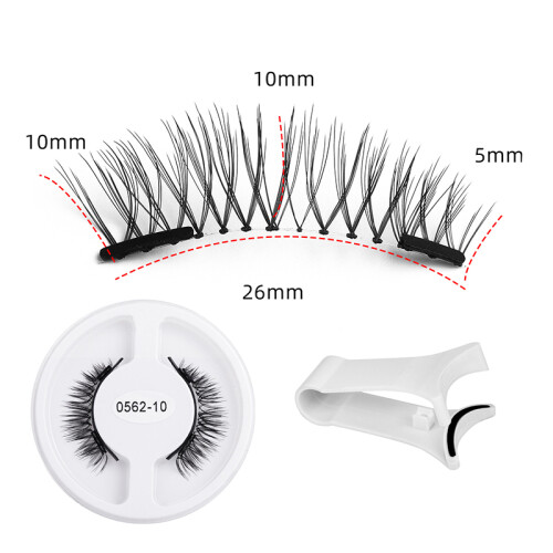 Magnetic Eyelashes with V-Shaped Applicator and Quantum Magnets   Model 2