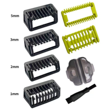 Kompatibles Zubehör für Philips OneBlade Rasiererköpfe (kleine T-Klinge, Positionierkamm, QP210, 220, 2523, 2520), 8-teiliges Set
