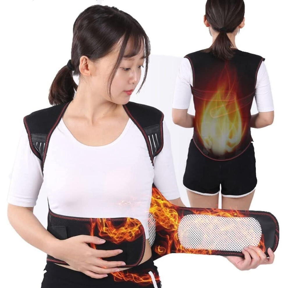 Magnetic Therapy Posture Corrector Back Support Brace for Pain Relief and Shoulder Alignment XL