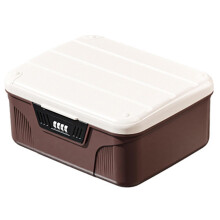 Lockable Medicine Storage Box with Combination Code, Large Capacity FridgeCompatible Organizer with Removable Partition 4.7x10.3x8.9 Inch