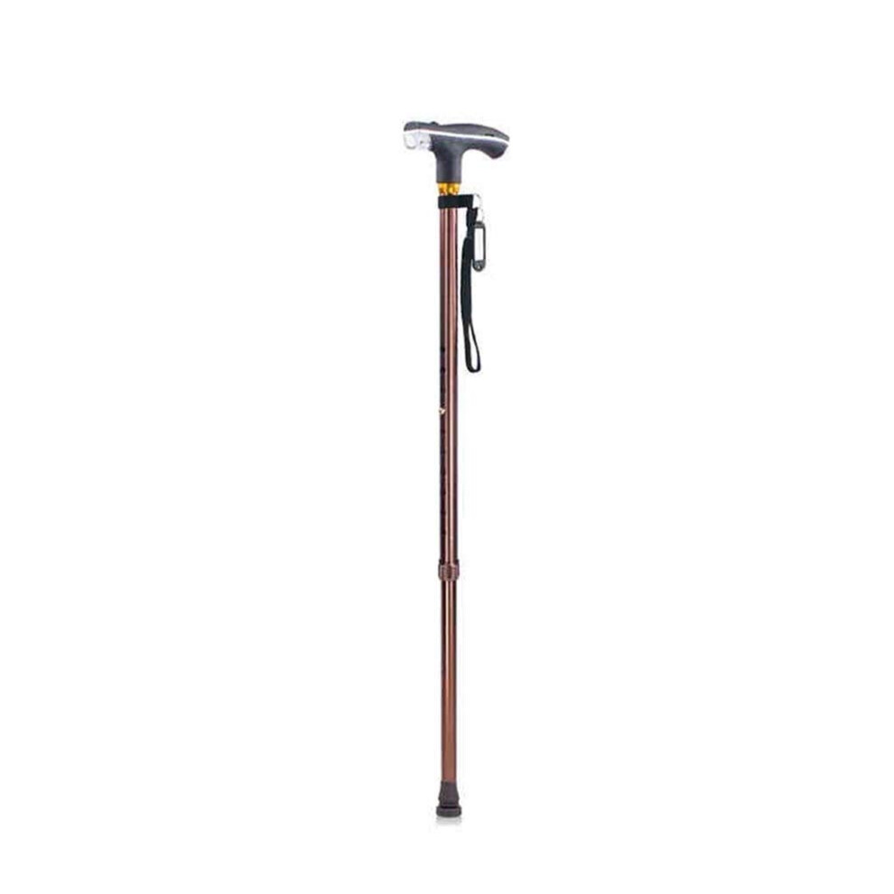 Adjustable Walking Stick with Telescopic Height, Lightweight Aluminum Crutches for Adults Travel