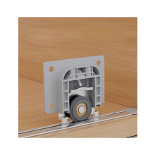 Soft Close Sliding Door Track Kit 160cm UShaped Aluminum Rail for Cabinets and Wardrobes, Silent Motion