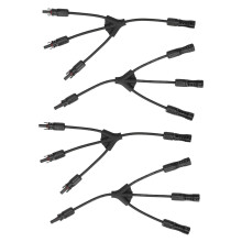 2 Set Solar Panel Branch Connector MC4 Y Type, Waterproof Quick Lock for PV System 1500V 30A
