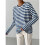 Womens Striped Soft Knit Pullover Sweater Loose Fit Shirts  M 2