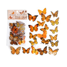 320Pcs Aesthetic Buttery Sticker Waterproof-amber butterfly