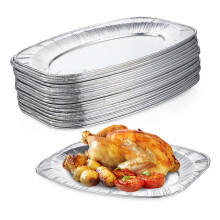 30pcs Aluminum Foil Trays Disposable Aluminum Pans Heavy Duty for Baking Roasting Parties Catering
