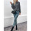 Womens Sweaters Casual Crew Neck Tops Long Sleeve Ribbed Knit Solid Pullover Navy  S 5