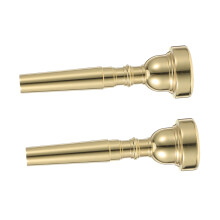2pcs Brass Trumpet Mouthpiece Set, Durable Polished Finish, Consistent Tone for Concerts