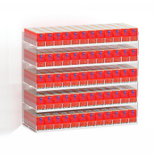 Automatic Cigarette Pusher Clear Acrylic Display Holder with Large Capacity and Easy Wall Installation