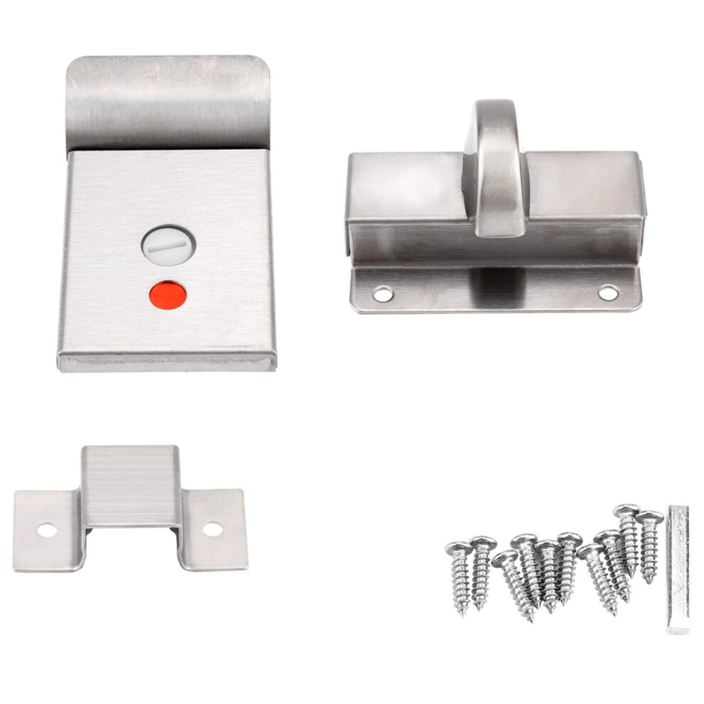 Bathroom Door Indicator Lock With Vacant Engaged Display, Keyless Privacy Deadbolt For Toilet Cubicle 9310869652670