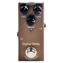 5in1 Guitar Effects Pedal with Distortion Delay Chorus Tremolo Overdrive, Vintage Crunch Tone, Full Metal Shell, 9V DC Powered
