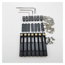 7 String Headless Bass Bridge Fanned Fret, Single Fixed Brass Bridge for Multiscale Bass Guitar System
