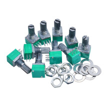 100PCS B5K RK097G Dual Audio Amplifier Potentiometer 15mm Shaft 6 Pin 5K Ohm for Stable Performance