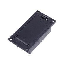 Guitar Battery Box XT03 9V Black Holder for Active Guitar Bass, Durable Plastic Battery Compartment