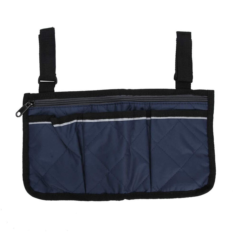 Wheelchair Bag Large Capacity Waterproof Organizer for Seniors Navy Blue Wheelchair Accessories
