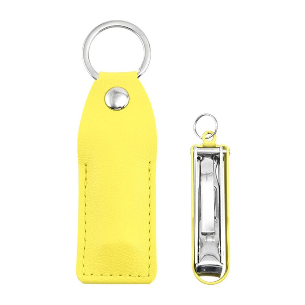 PSVOD Stainless Steel AntiSplash Folding Nail Clipper Set with Ergonomic Grip and Leather Case