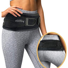 SI Joint Belt with Adjustable Dual Compression for Lower Back and Pelvic Pain Relief, Plus Size Black