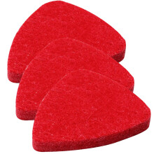 3pcs Red Wool Felt Guitar Picks Set for Acoustic Guitar and Ukulele, Smooth Edge Durable Design