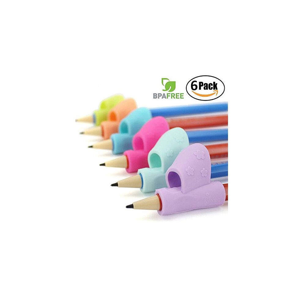 Pencil Grips 6Pcs Ergonomic Writing Aid Trainer Set For Kids And Adults, Finger Positioning And Posture Correction 9330225599241