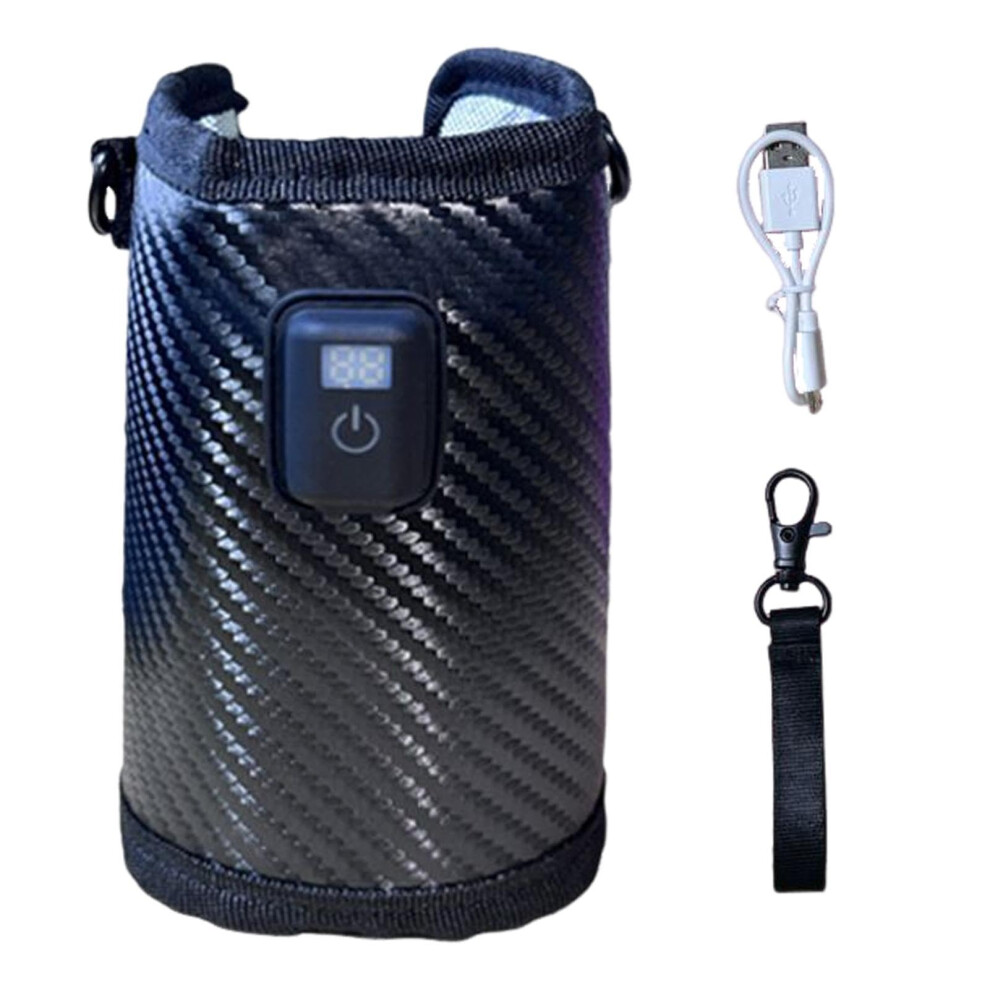 Baby Bottle Warmer with Automatic Heating Cover, Milk Temperature Control, Travel Sleeve, Black