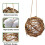 Reusable Hummingbird Nesting Balls Natural Rattan 3