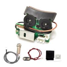 Acoustic Guitar Pickup with Builtin Tuner and Preamp System, Phase Control, Integrated Battery Box