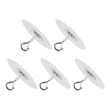 Pack of 5 Multipurpose Adhesive Hooks for Smooth Surfaces-6.5cm