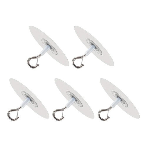 Pack of 5 Multipurpose Adhesive Hooks for Smooth Surfaces-6.5cm