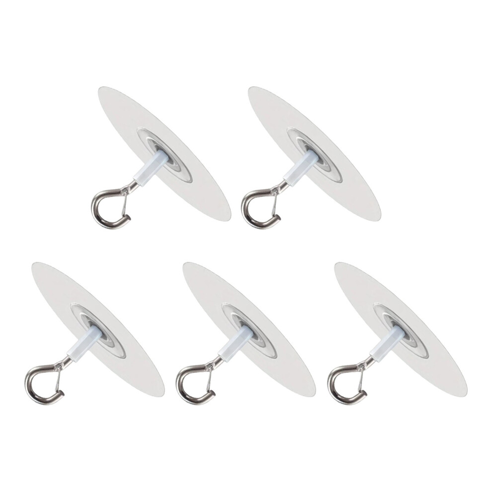 Pack Of 5 Multipurpose Adhesive Hooks For Smooth Surfaces-6.5Cm 7754003008503