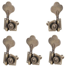 5 PièCes Guitare Vintage Open Bass Guitar Tuning Key Pegs MéCaniques MéCaniques MéCaniques 1L4R pour 5 Cordes Basse Bronze