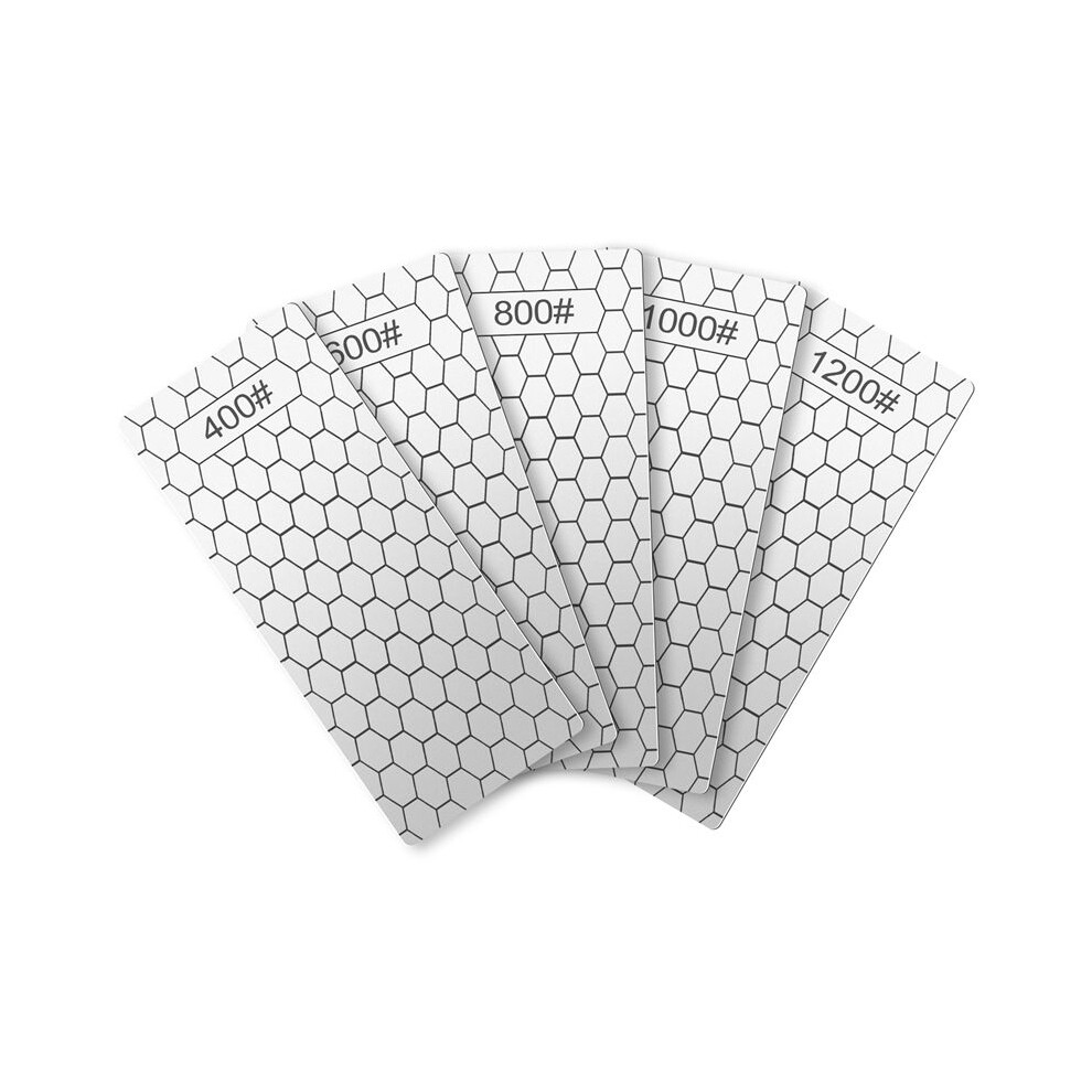 5 Pieces Diamond Sharpening Stone Set,Diamond Lapping Plate Coarse/Medium/Fine Grit Sharpener,400/600/800/1000/1200 Grit 4712799388325
