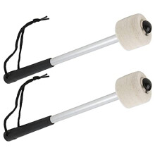 Wool Felt Bass Drum Mallet Stick for Marching Band, Fuller Bass Tone and Non Slip Grip