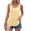 Women's openwork drawstring  color button suspender-Yellow S 1